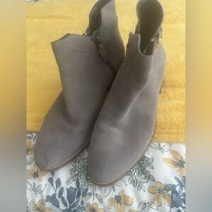 Cole Haan Gray Suede Ankle Boots